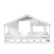 preview thumbnail 15 of 15, White Twin Size Solid Wood House Bed with Roof, Window, and Guardrail