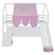 preview thumbnail 52 of 78, Twin/Full Size House Loft Bed with Slide and Tent, Wooden House Bed with Roof Frame, Storage Shelves & Car Shaped Storage Unit