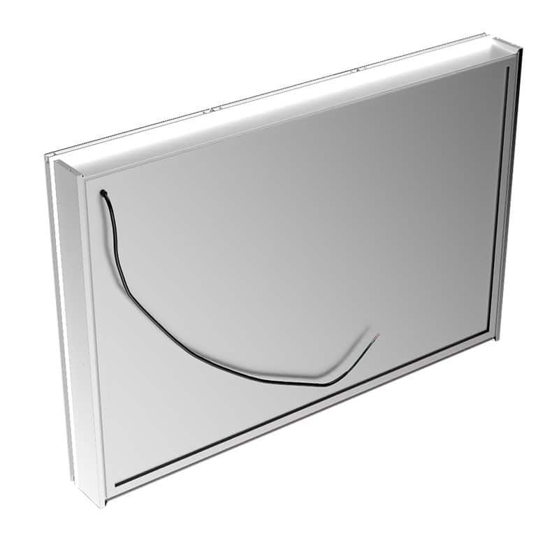 MEDUNJESS Triple Opening Frameless Demist Bathroom Mirror Cabinet - 48x32T