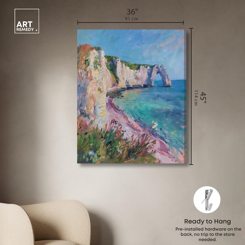 Cliffs of Etretat Canvas by Art Remedy, Gallery Wrapped