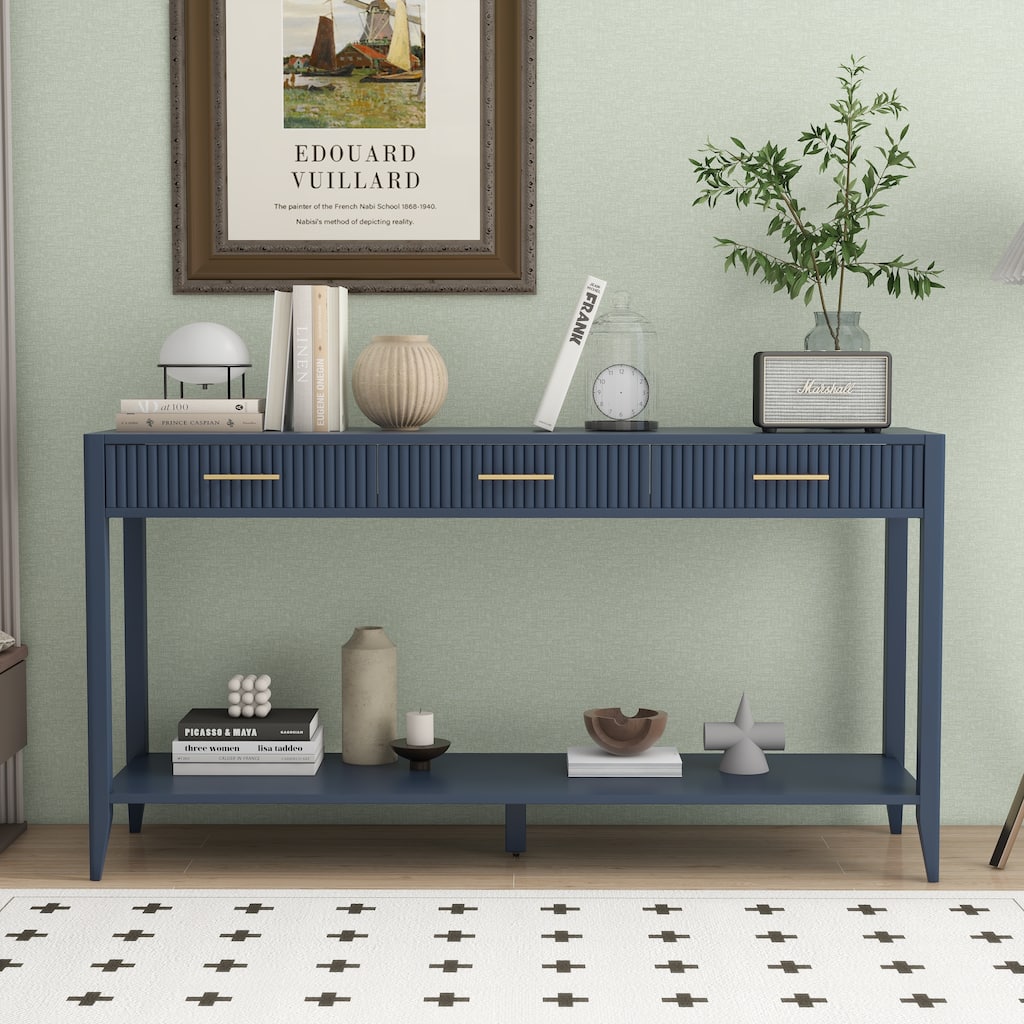 For Entry with Vertical Stripe Drawer Consoles