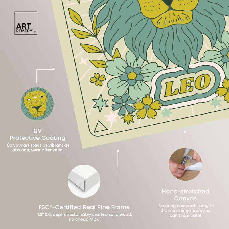 Leo Stars Card Canvas by Art Remedy, Gallery Wrapped