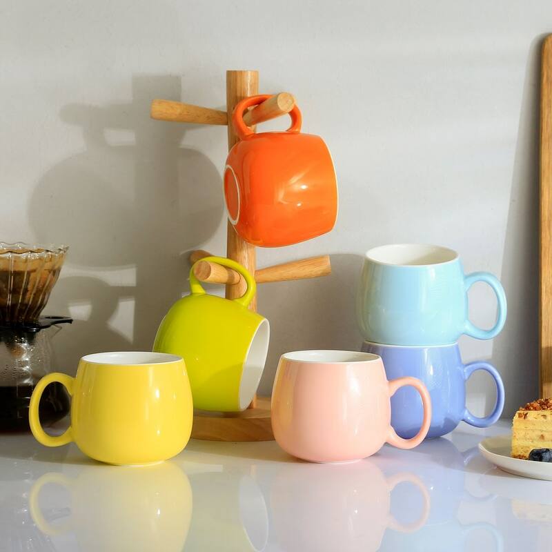 Panbado Nina 12 oz. Multi-Color 6-Piece Mugs