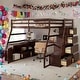 preview thumbnail 19 of 50, Full Size Loft Bed with 7 Drawers 2 Shelves and Desk