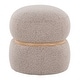 preview thumbnail 15 of 21, Carson Carrington Lena Pouf Ottoman with Natural Wood Accent