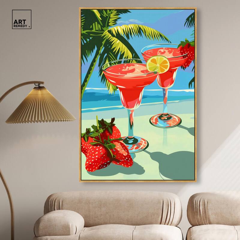 Strawberry Daiquri Breeze Canvas by Art Remedy