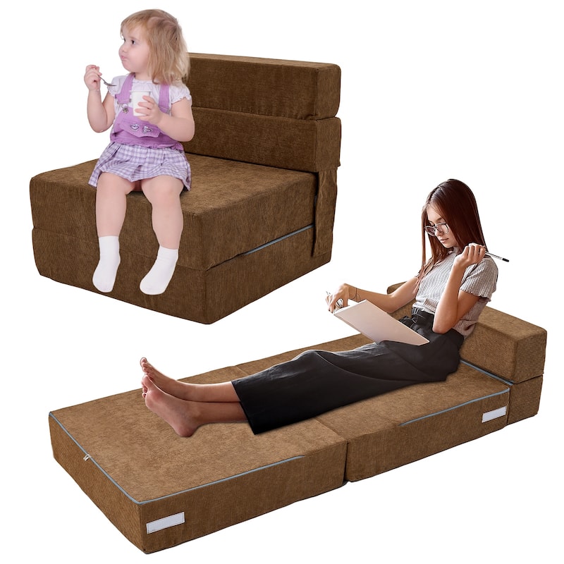 DoCred Kids Folding Sofa, Convertible Floor Mattress, Bed, Play Couch
