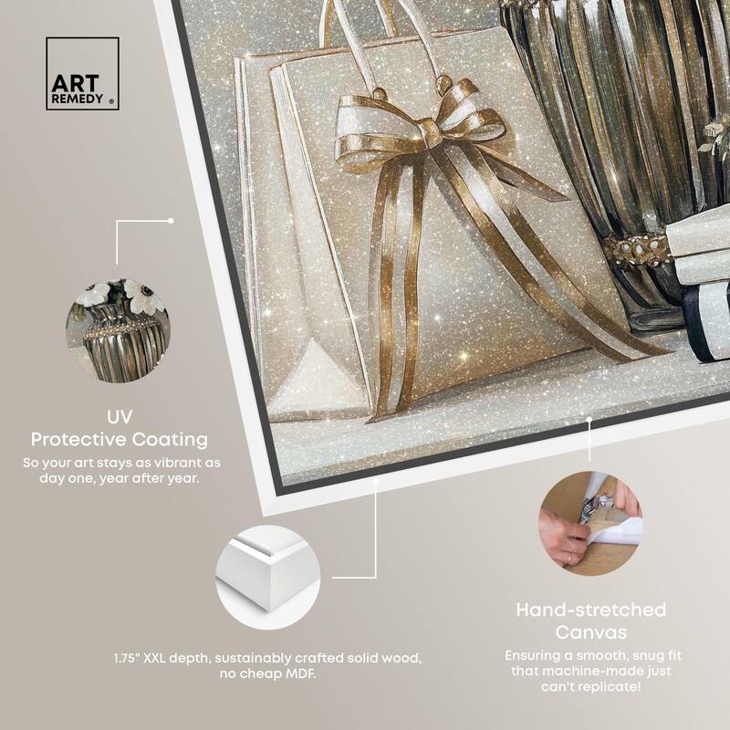 Elegant Flowers Books Neutral Canvas by Art Remedy