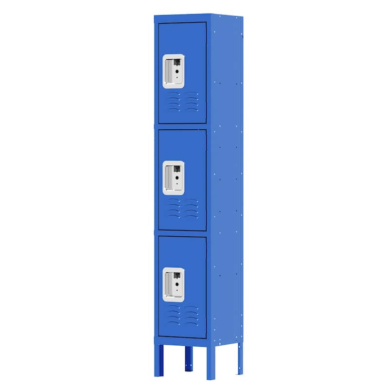 66"H Metal Lockers for Employees with 3 Door Storage Locker for Employees Gym School Home Office Garag