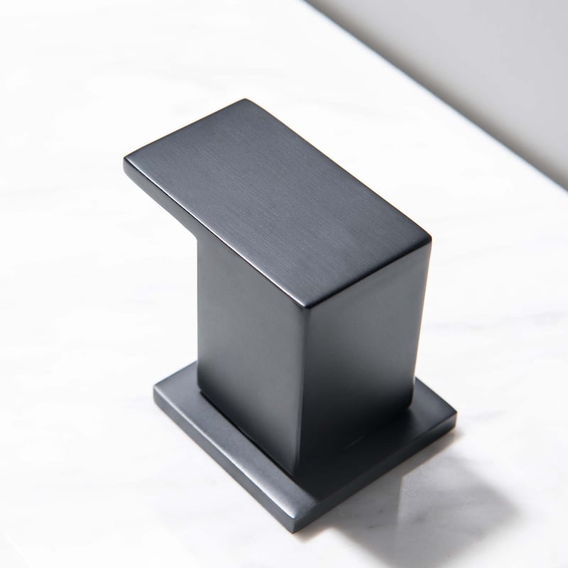 5.3"H Top Opening Waterfall Spout Widerspread Double Handle Bathroom Sink Faucet