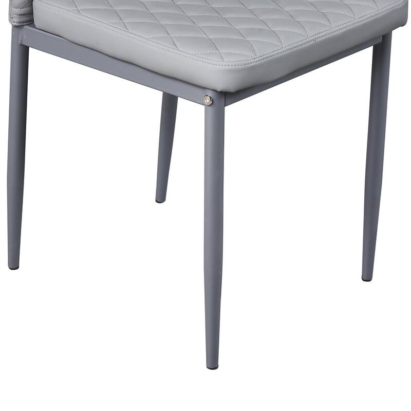 Modern Minimalist Fireproof Leather Dining Chair,Set of 6