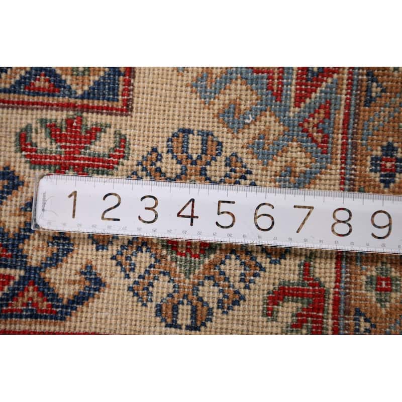 Red Kazak Area Rug Hand-Knotted Oriental Wool Carpet - 6'5" x 9'9"