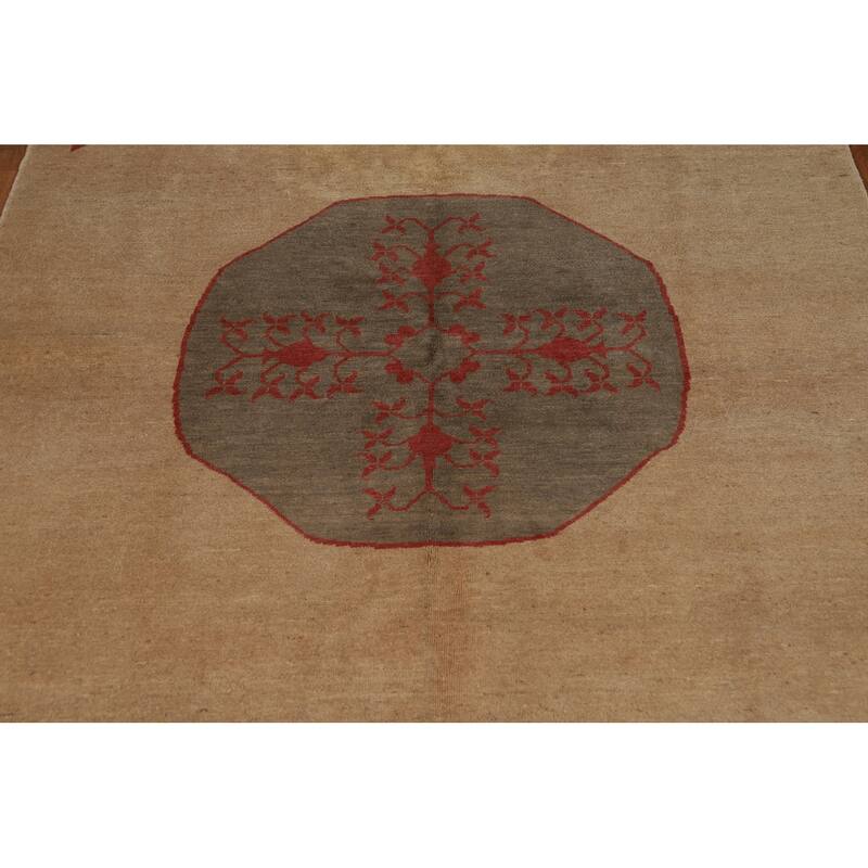 Medallion Gabbeh Oriental Rug Handmade Wool Carpet - 5'7"x 6'6"