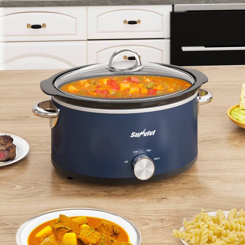 3 Quart Slow Cooker with 3 Heating Settings