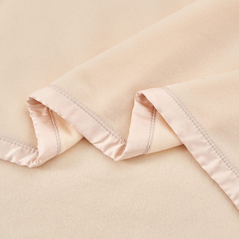 Lightweight Blanket with Satin Trim