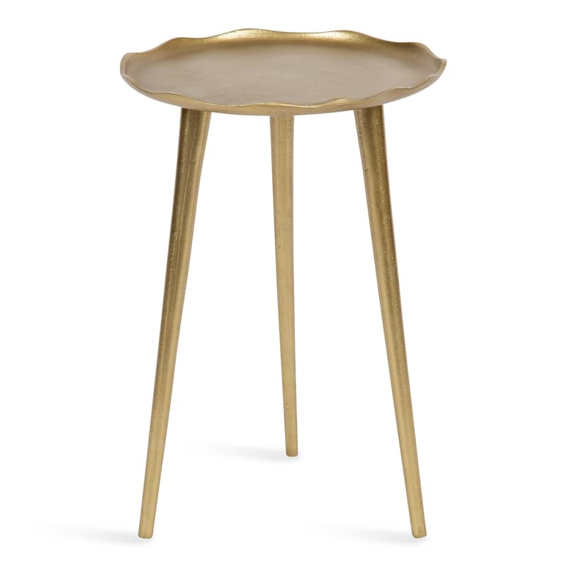 Kate and Laurel Alessia Round Side Table - 15x15x22 - Gold - Metal