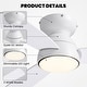 preview thumbnail 16 of 28, 32" Smart Gold & White Flush Mount Dimmable Ceiling Fan - 32''