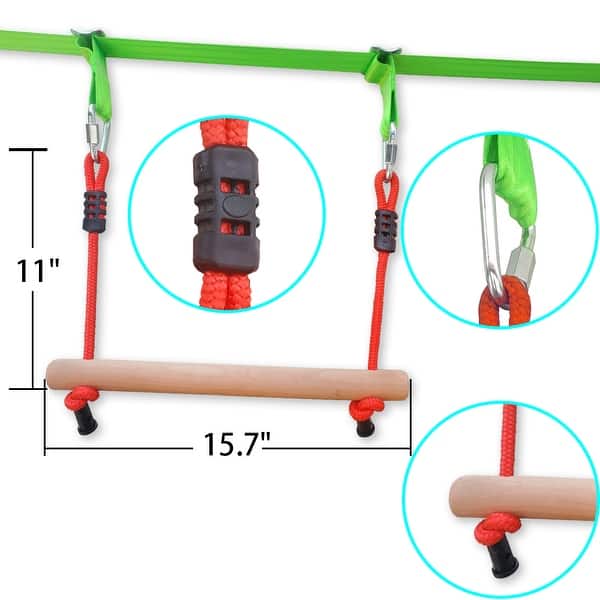 50ft Ninja Slackline Jungle Swing Gym Ninja Warrior Obstacle Course for