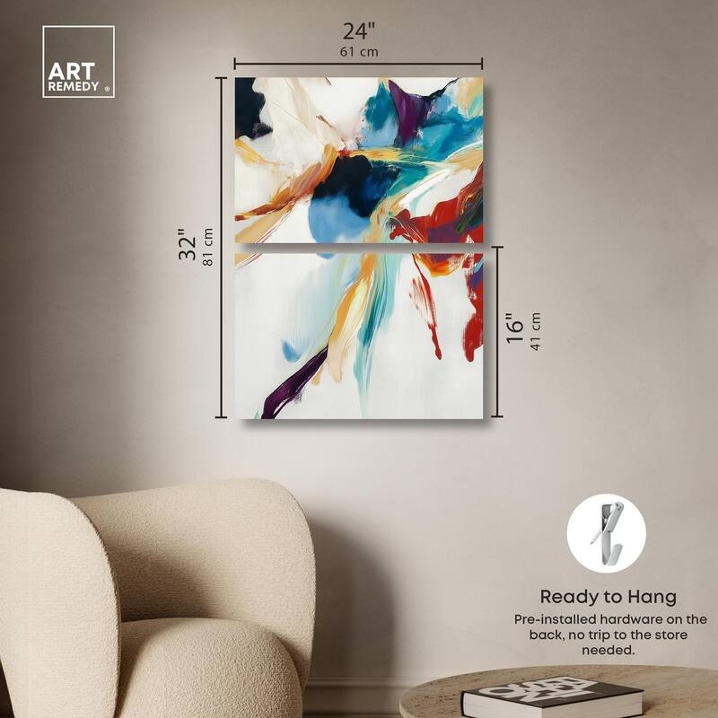 Vibrant Palette II Canvas Set of 2 by Art Remedy, Gallery Wrapped