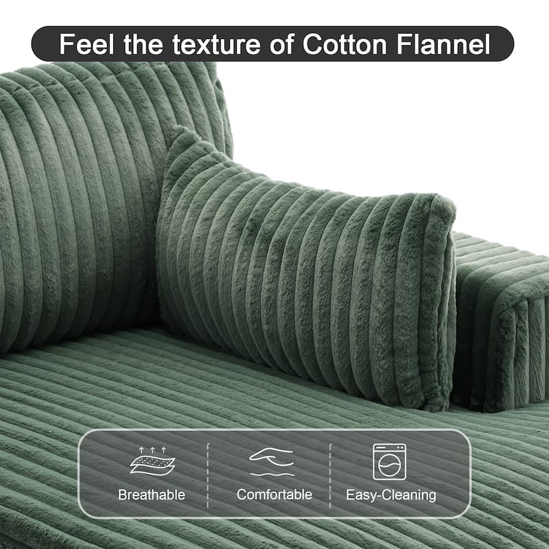 DREAMSIDEA Oversized Right Facing Chaise Lounge Lofa