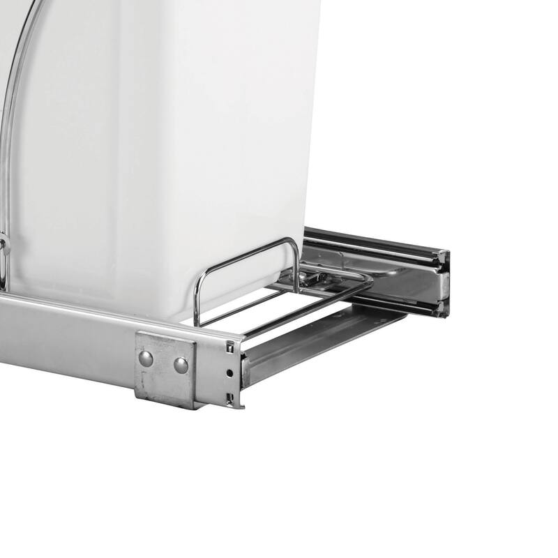 Household Essentials Pull Out Trash Can with Under-Cabinet Caddy