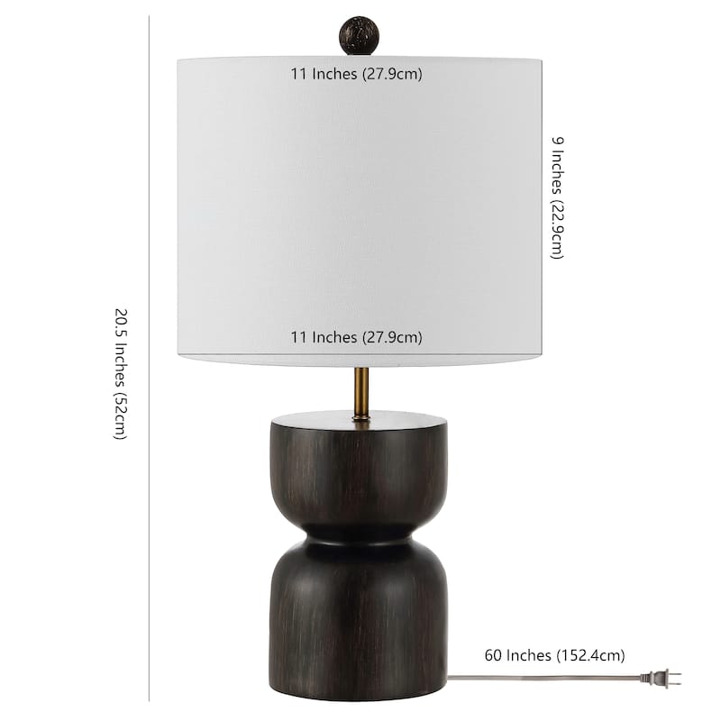 SAFAVIEH Lighting Safije Modern 21-inch LED Table Lamp - 11" W x 11" L x 20.5" H - 11Wx11Dx21H