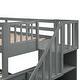 preview thumbnail 10 of 43, Contemporary Clean Design Twin Over Full Bunk Bed with Twin size Trundle,Open Shelves Beneath Attached Staircase