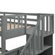 preview thumbnail 10 of 12, Multifunctional Design Wood Bunk Bed with Maximized storage space, Ladder, Surdy Construction, Grey