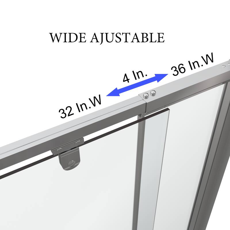 TOOLKISS Semi-frameless Pivot Shower Door