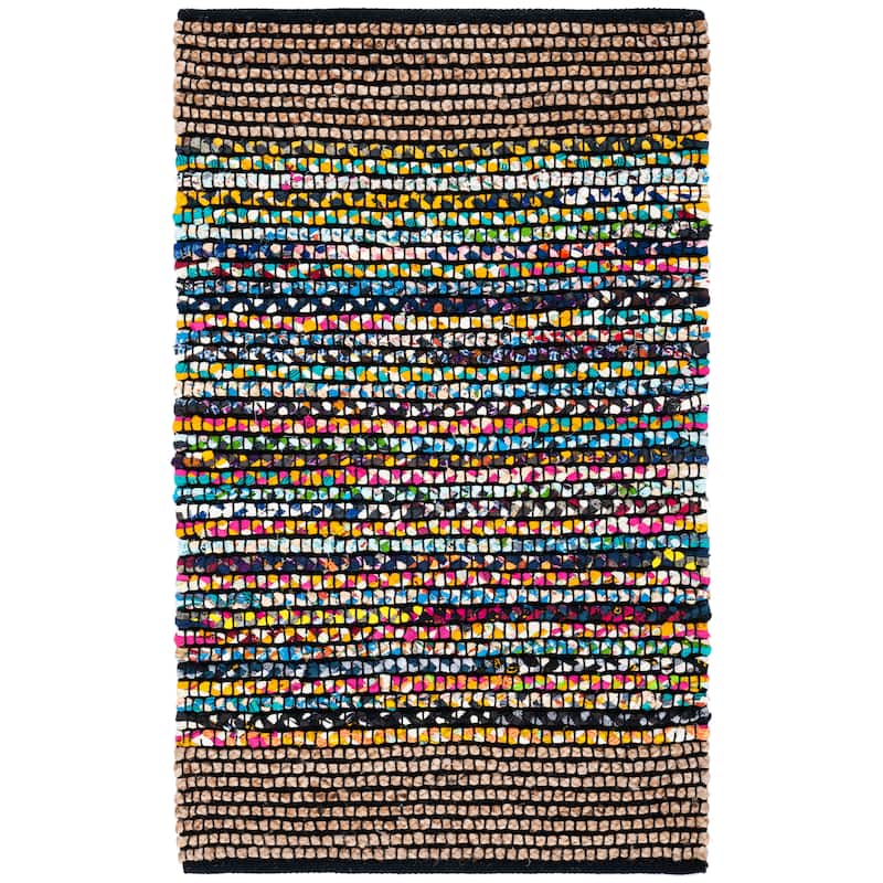 SAFAVIEH Handmade Cape Cod Mindel Boho Coastal Rug - 3' x 5' - Natural/Blue