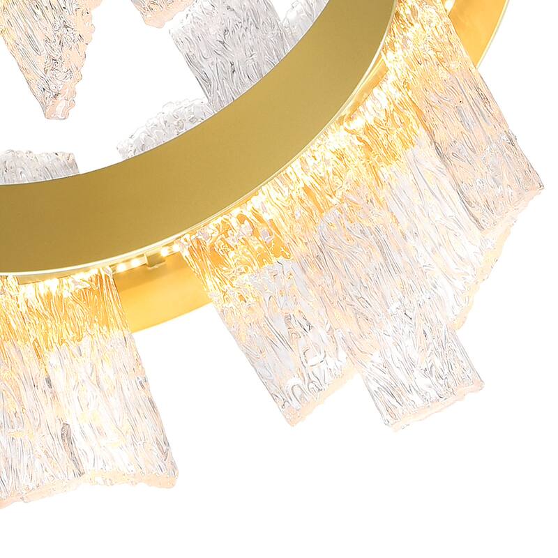 Guadiana 32 in LED Satin Gold Chandelier - Satin Gold