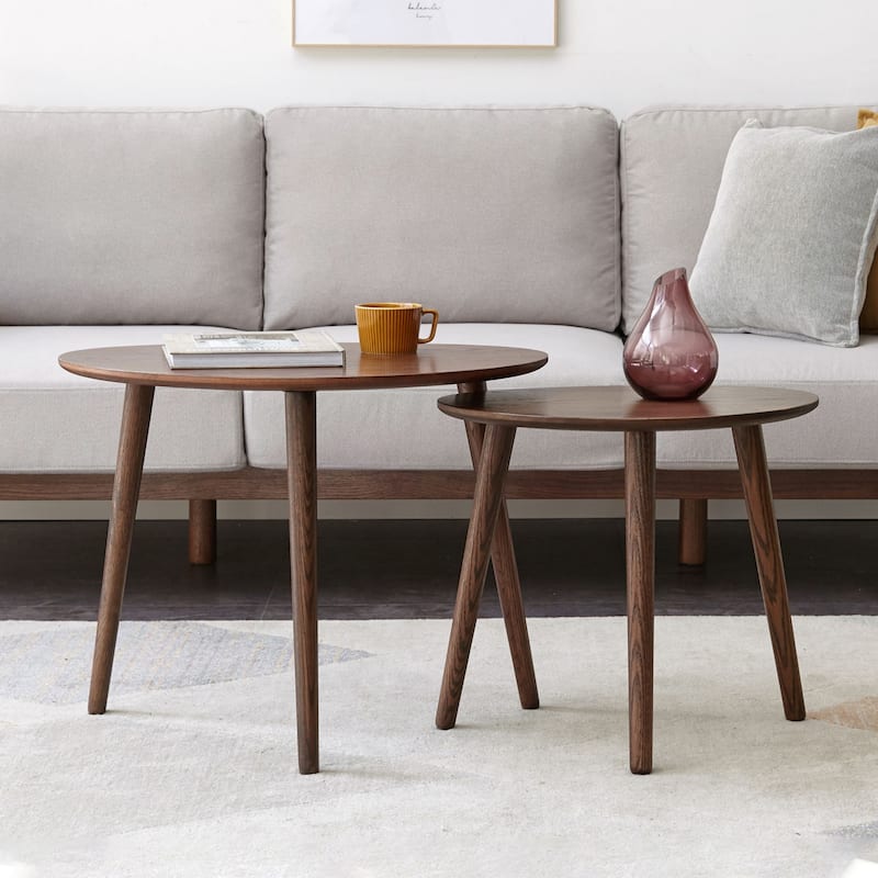 Mid-Century Oval Design Side Table
