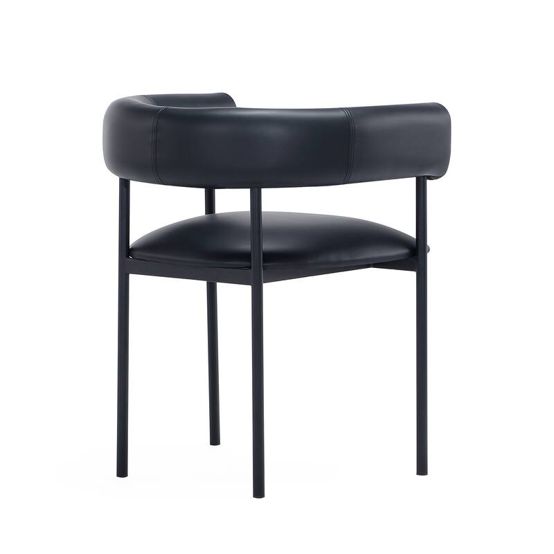 Onda Metal Vegan Leather Dining Chair