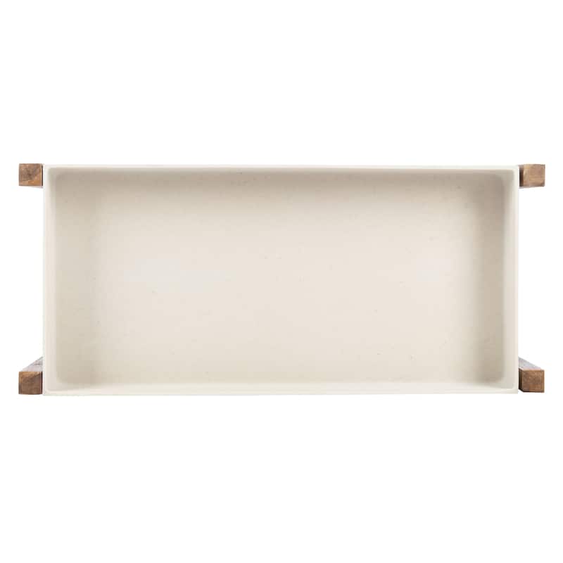 SAFAVIEH Outdoor Jaycie 3-Tier Shelf - 31.4" W x 13.7" L x 38.5" H - 31Wx14Dx39H