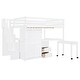 preview thumbnail 19 of 55, Full Loft Bed with Stairs, Built-in Desk & 5-in-1 Storage