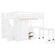 preview thumbnail 13 of 17, Multifunctional Loft Bed with Stairs,Bookshelf,Drawers,Desk & Wardrobe,Full Size for Bedroom