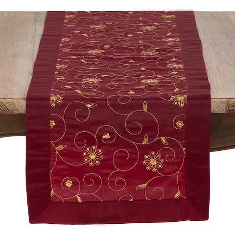 Embroidered Table Runner With Sequined Design