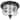 Lavery Ardmore Coal & Clear Hammered 2 Light Flush Mount