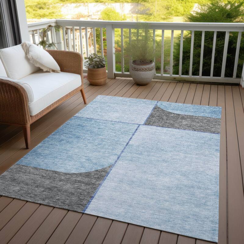 Machine Washable Indoor/ Outdoor Chantille Simple Modern Rug