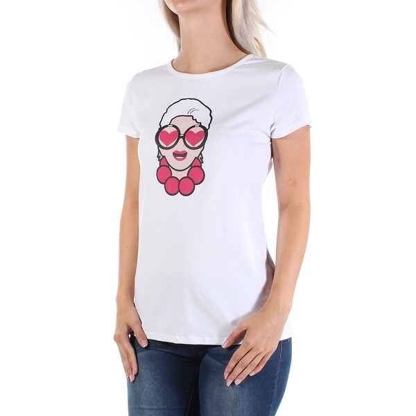 women's white cap sleeve t shirt