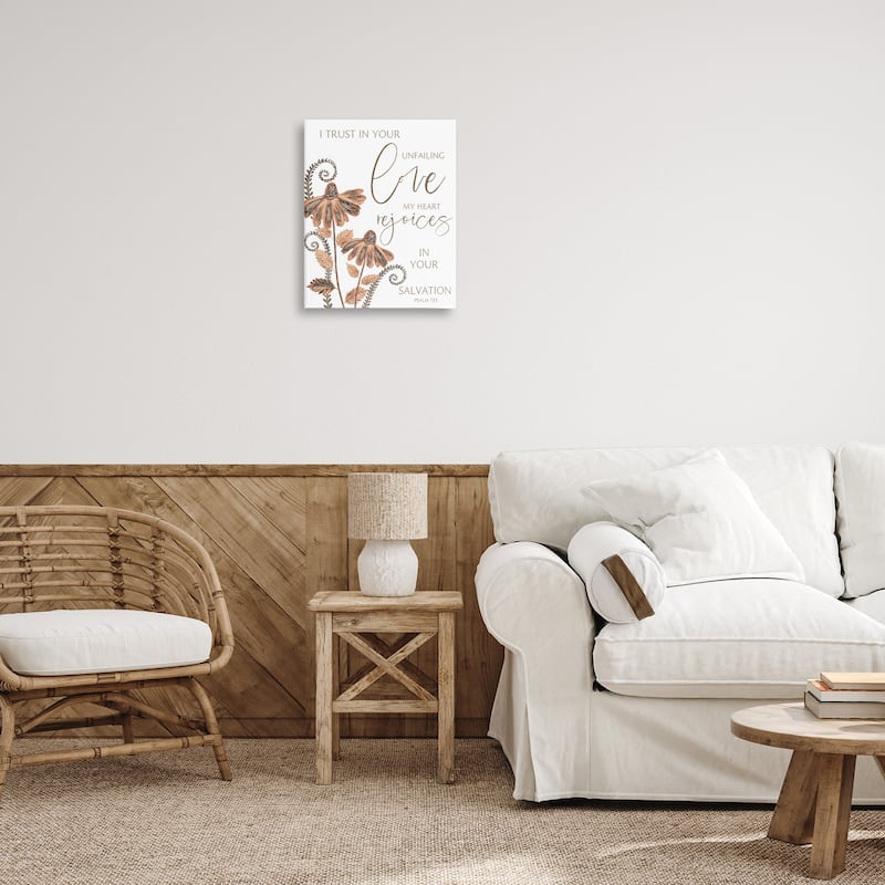 Stupell Trust In Your Unfailing Love Canvas Wall Art Design By Annie LaPoint