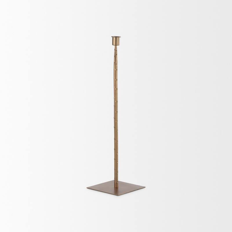 Porter 4.5L x 4.5W x 12.0H Small Black Iron Candle Holder