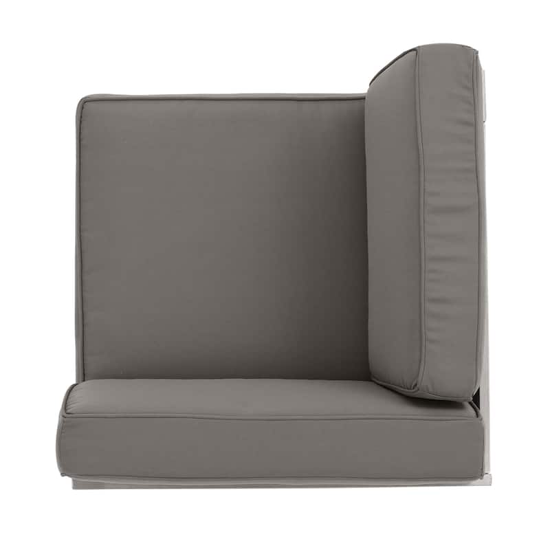Cape Coral Outdoor 7-seat Aluminum Sectional Sofa Set by Christopher Knight Home
