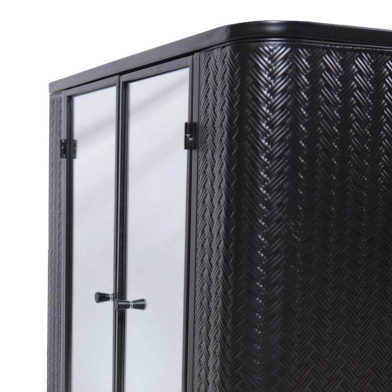 Wall-Mounted Mirror Cabinet - 2 Doors, Steel Frame, Waterproof