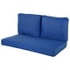 preview thumbnail 45 of 163, Haven Way Universal Outdoor Deep Seat Loveseat Cushion Set 46x26 - Cobalt