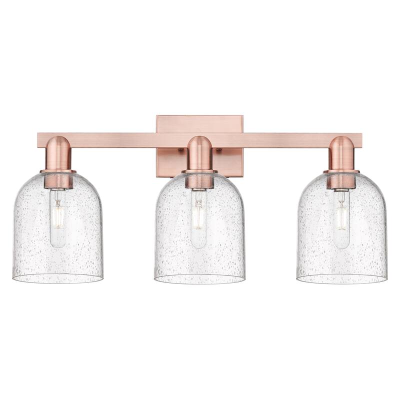 Innovations Lighting Endless Possibilities Arcadia - Bella - 3 Light 25" Bath Vanity Light - Antique Copper/Seedy