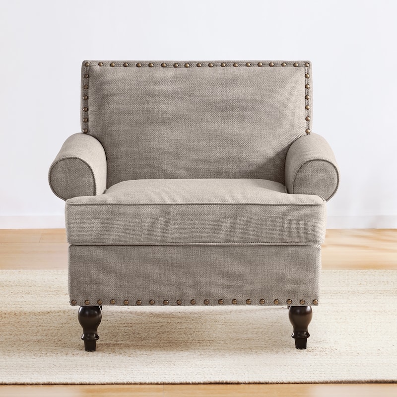 Huimo Modern Nailhead Accent Chair Arm Chairs Set of 2