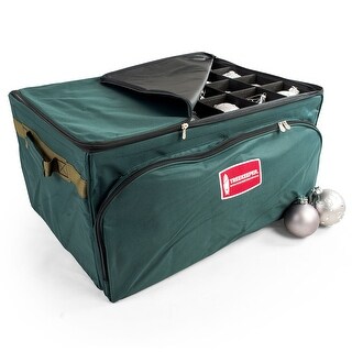 72 (4 in.) Christmas Ornament Storage Box w/ Front Pocket