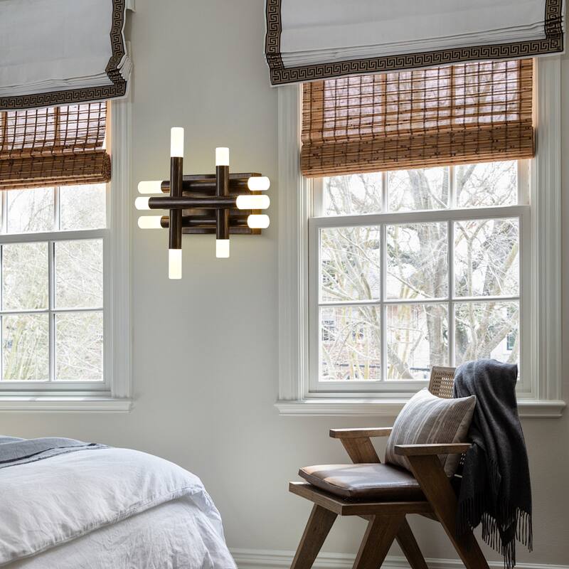 Bella Depot Wall Light Farmhouse Dimmable LED Sconce with Remote 13" x12"