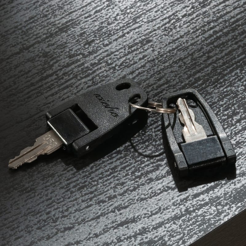 Engineered Wood Coastal Lateral File with a Lockable Drawer, Black